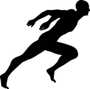sprinting silhouette