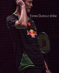 lin dan with the yonex duora z strike